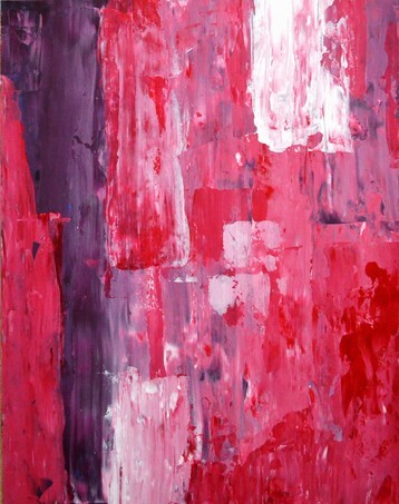 Pink and Purple Abstract Art Painting